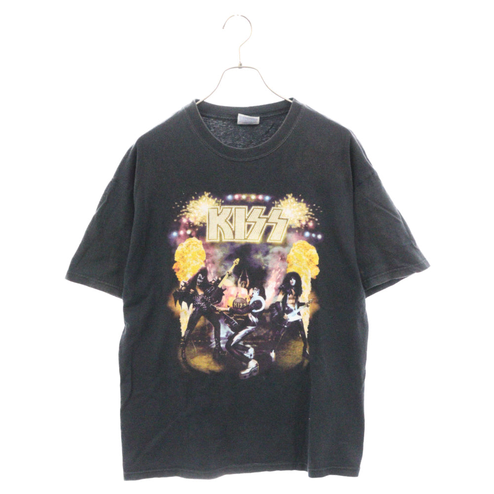Hanes(ヘインズ) 00S KISS キス バンド 半袖Tシャツ カットソー ブラック