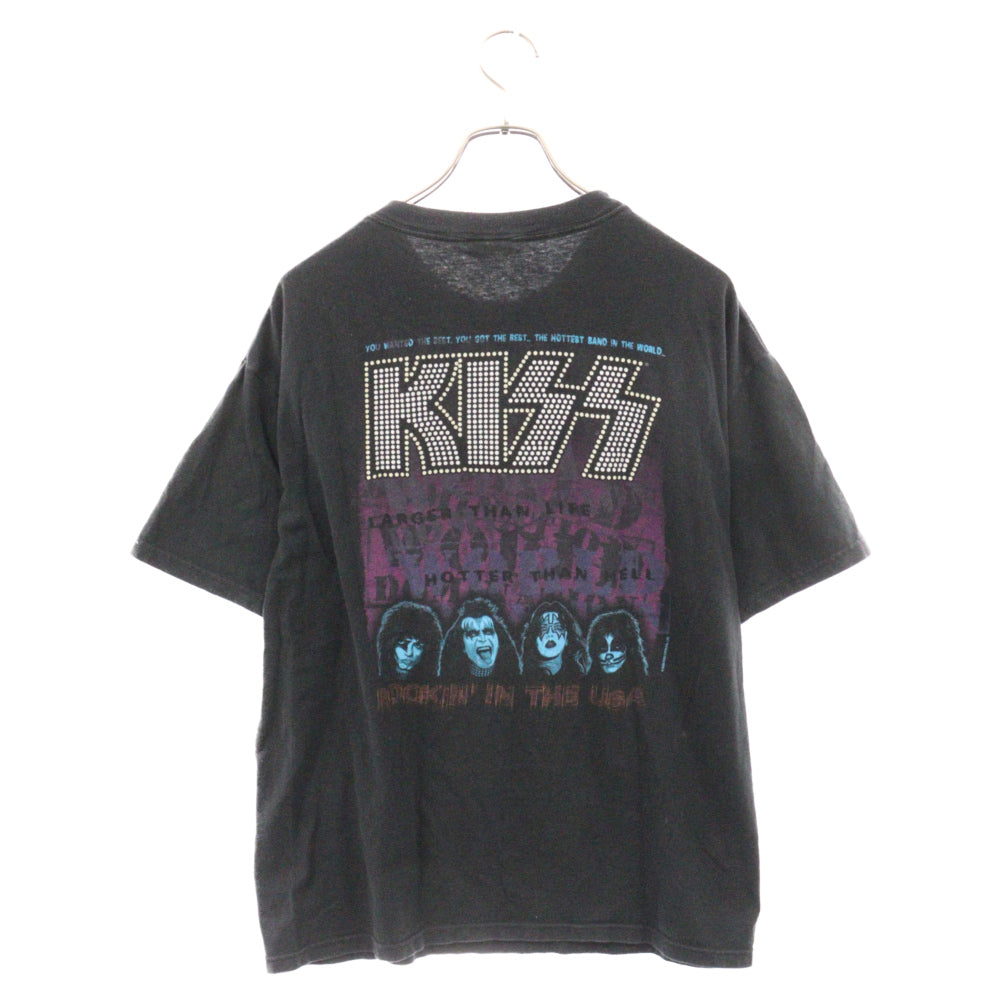 Hanes(ヘインズ) 00S KISS キス バンド 半袖Tシャツ カットソー ブラック