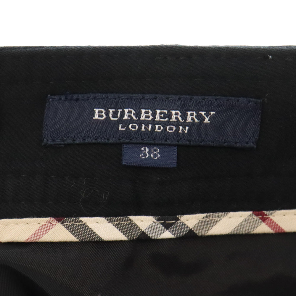 BURBERRY LONDON(バーバリーロンドン) バック ダブルスナップポケット コットン タイトスカート ブラック レディース FX076-640-09