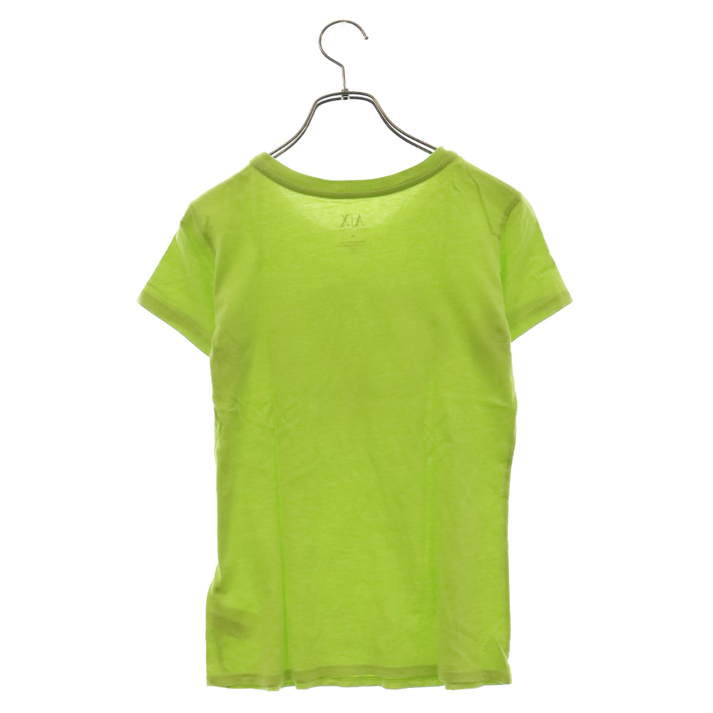 AX ARMANI EXCHANGE(アルマーニ エクスチェンジ) ラメストーン ロゴ 半袖カットソー Tシャツ ライトグリーン 2611-10720-1430