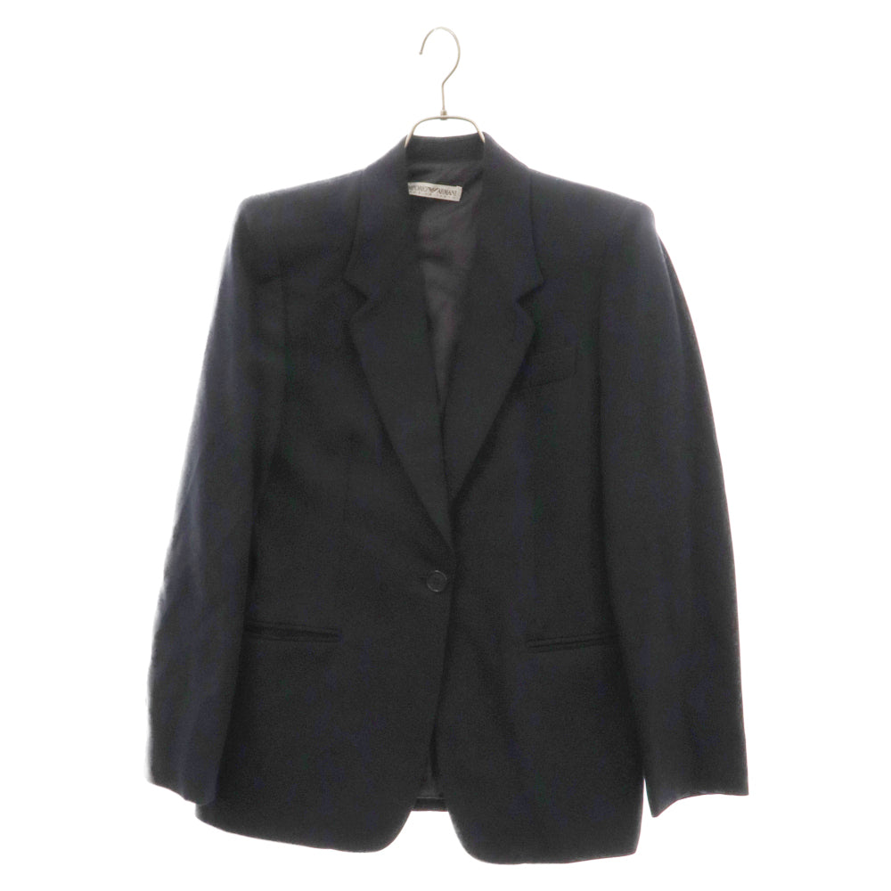 EMPORIO ARMANI(エンポリオアルマーニ) ノッチトラペル 1ボタン テーラードジャケット ネイビーD-TK-6246