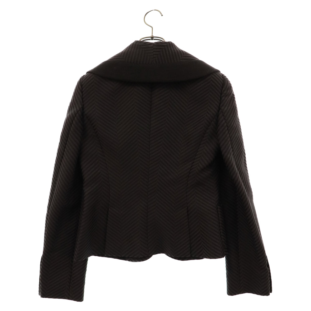 EMPORIO ARMANI(エンポリオアルマーニ) ウール切り替え ボナパルト カラー テーラードジャケット チャコールグレー F2G08T F2121