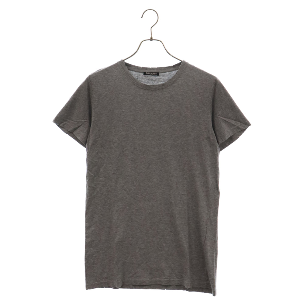 BALMAIN(バルマン) ダメージ加工 半袖Tシャツ グレー