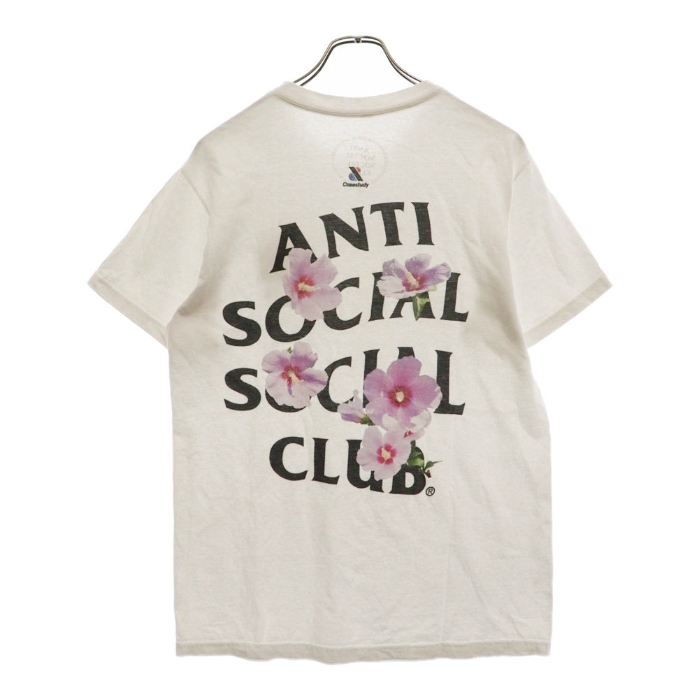 ANTI SOCIAL SOCIAL CLUB(アンチソーシャルソーシャルクラブ) フラワープリント クルーネック 半袖 カットソー Tシャツ ホワイト