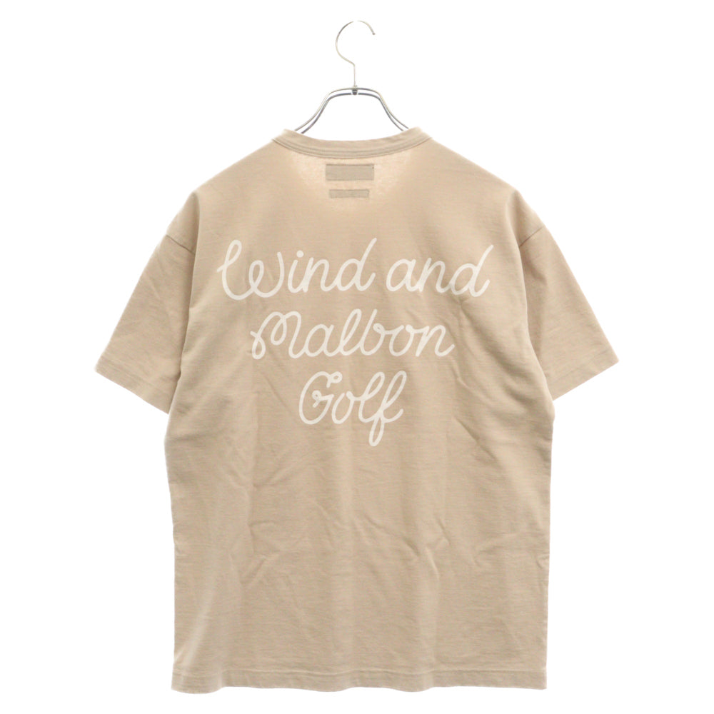 WIND AND SEA(ウィンダンシー) × MALBON マルボン 両面プリント 半袖Tシャツ ベージュ WDS-MALBON-10