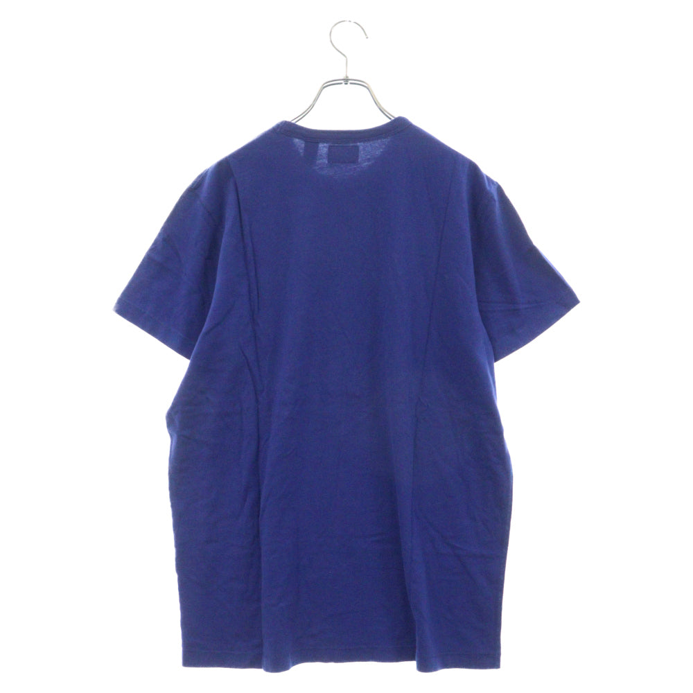 Abercrombie&Fitch(アバクロンビーアンドフィッチ) フロント ロゴワッペン コットン クルーネック 半袖Tシャツ カットソー ブルー