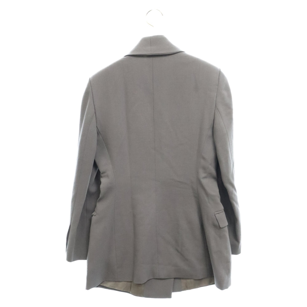 EMPORIO ARMANI(エンポリオアルマーニ) ショールカラー ダブルボタン ウール テーラードジャケット レディース グレー