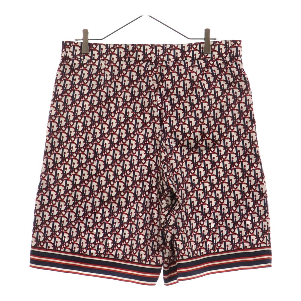 DIOR(ディオール) 20SS Oblique Pixel Bermuda Shorts オブリーク 総柄 ピクセル バミューダ ハーフパンツ ショーツ ネイビー/レッド 013C121A4751