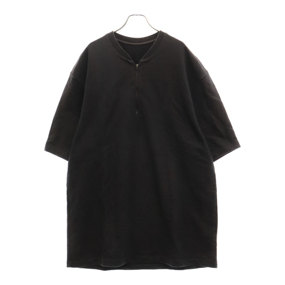 FEAR OF GOD(フィアオブゴッド) 6th Sixth Collection Half Zip Henly Tshirt シックスコレクション ハーフジップ ヘンリー 半袖Tシャツ カットソー ブラック C000-1005-10 F18-9K