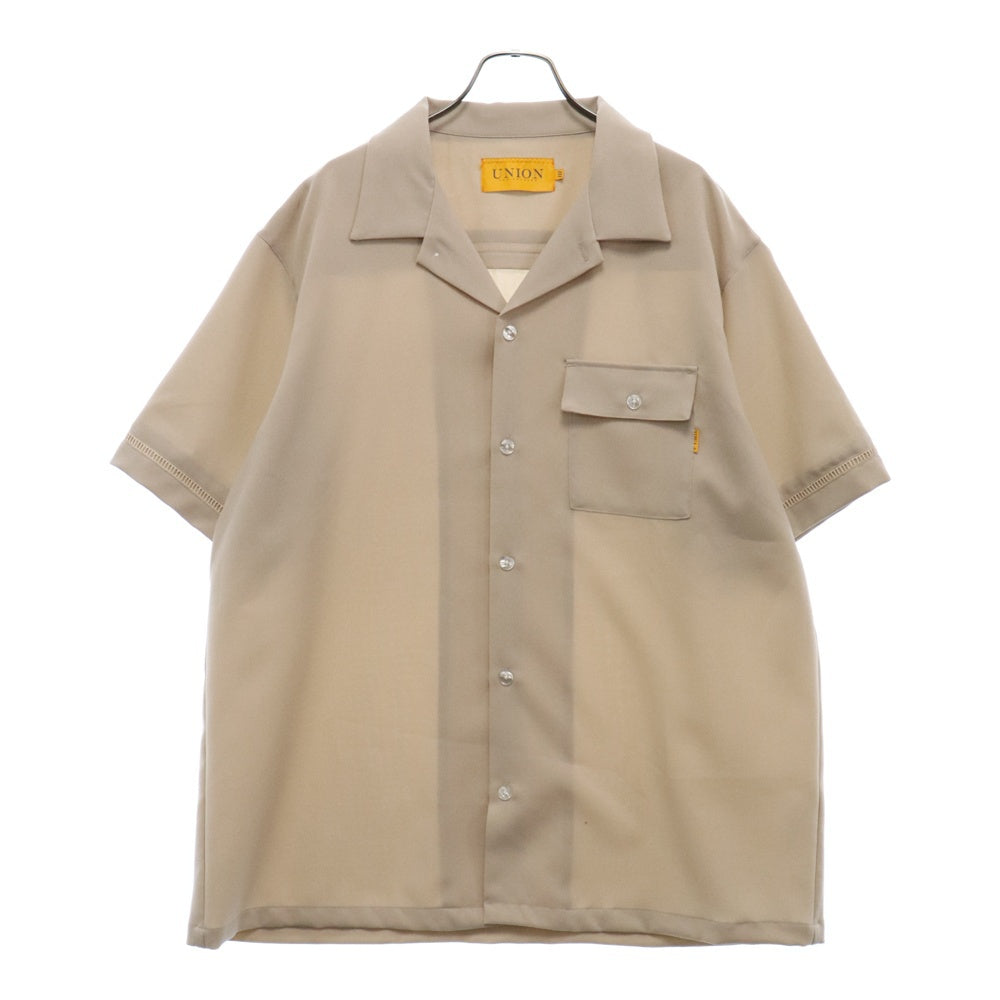 UNION(ユニオン) PROVIDENCE SHIRT プロビデンス オープンカラー 半袖シャツ ベージュ 111001