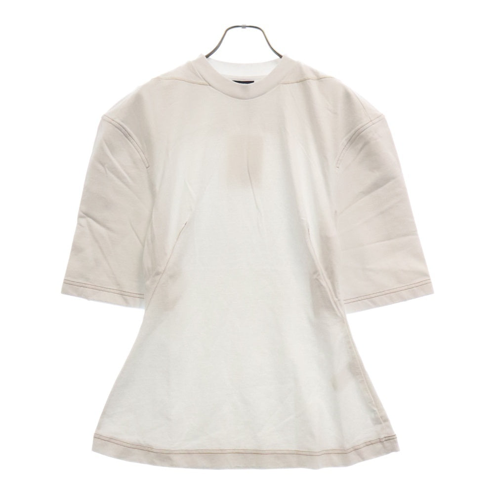 JACQUEMUS(ジャックムス) 23SS LE Camisa T-Shirt ウエストシェイプデザイン 半袖Tシャツ ホワイト レディース 231JS121-2102