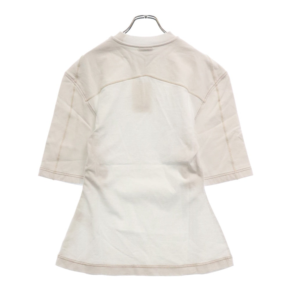 JACQUEMUS(ジャックムス) 23SS LE Camisa T-Shirt ウエストシェイプデザイン 半袖Tシャツ ホワイト レディース 231JS121-2102
