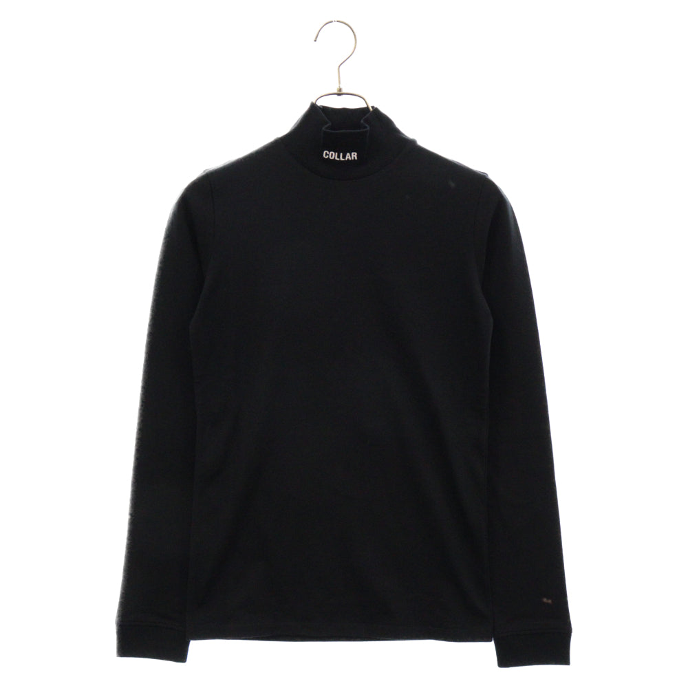 VETEMENTS(ヴェトモン) COLLAR刺繍 ハイネック ロングスリーブ 長袖Tシャツ ブラック レディース WAH20TR417