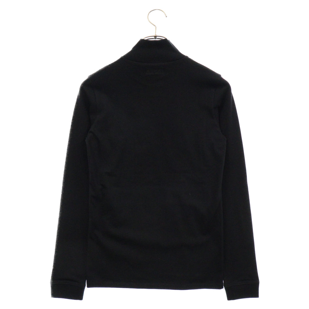 VETEMENTS(ヴェトモン) COLLAR刺繍 ハイネック ロングスリーブ 長袖Tシャツ ブラック レディース WAH20TR417