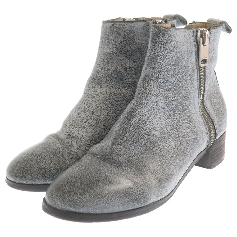DIESEL(ディーゼル) サイドジップ レザー ヒール ブーツ レディース グレー