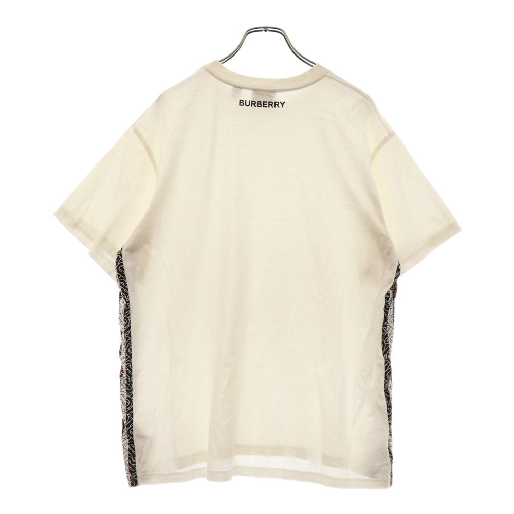 BURBERRY(バーバリー) サイドライン クルーネック 半袖カットソー Tシャツ ホワイト 8048850