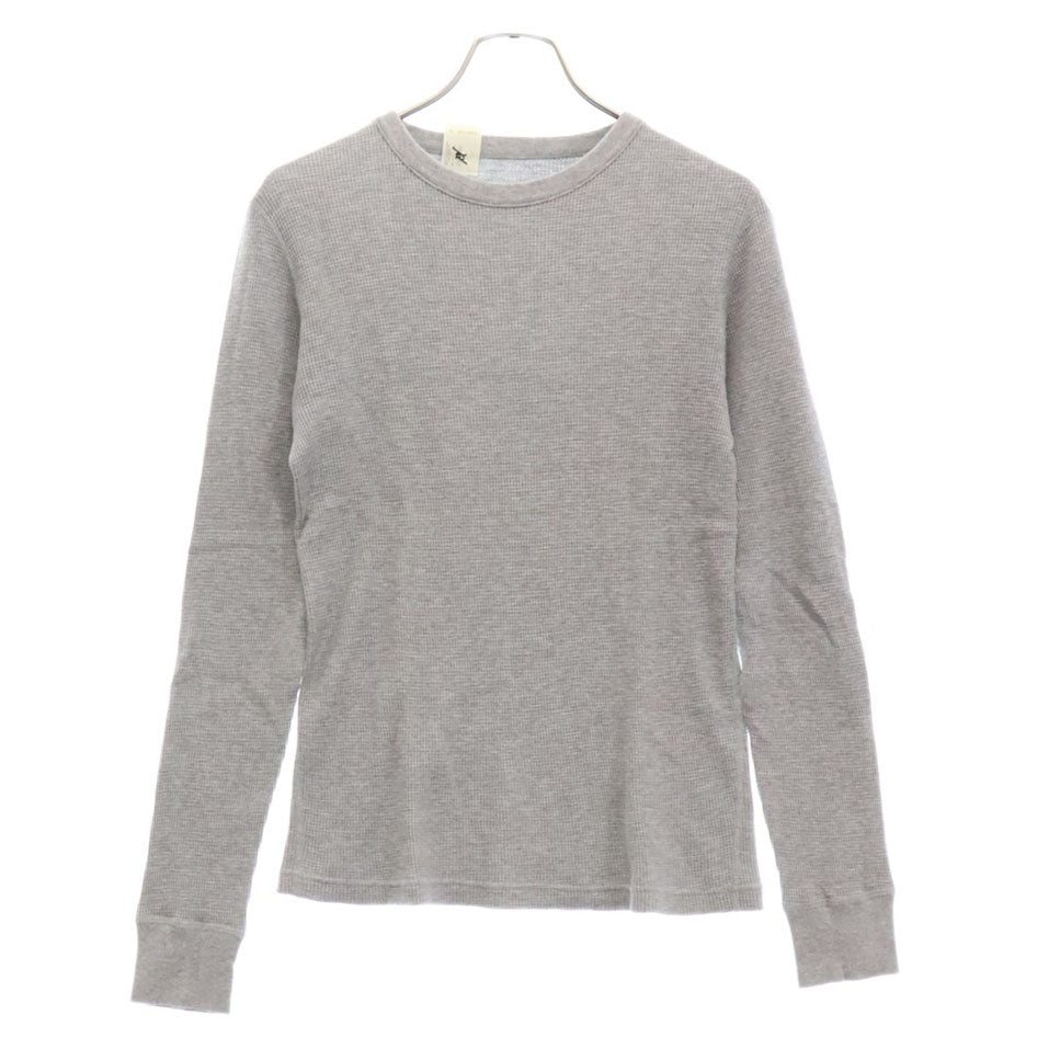 N.HOOLYWOOD(エヌハリウッド) クルーネック コットン ワッフル 長袖 Tシャツ カットソー グレー