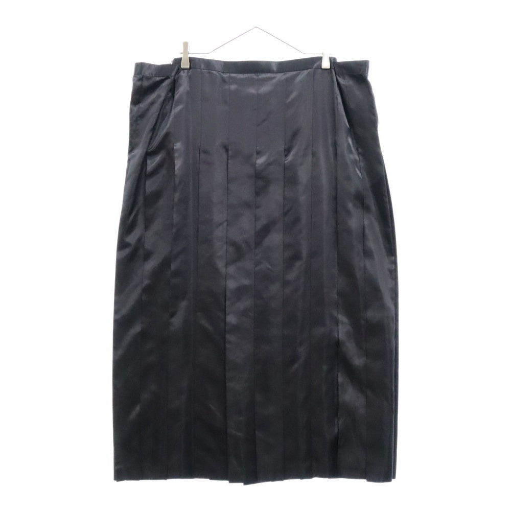 JUNYA WATANABE COMME des GARCONS(ジュンヤワタナベ コムデギャルソン) 18AW 変形 サテン プリーツ ロングスカート レディース ネイビー JB-S005