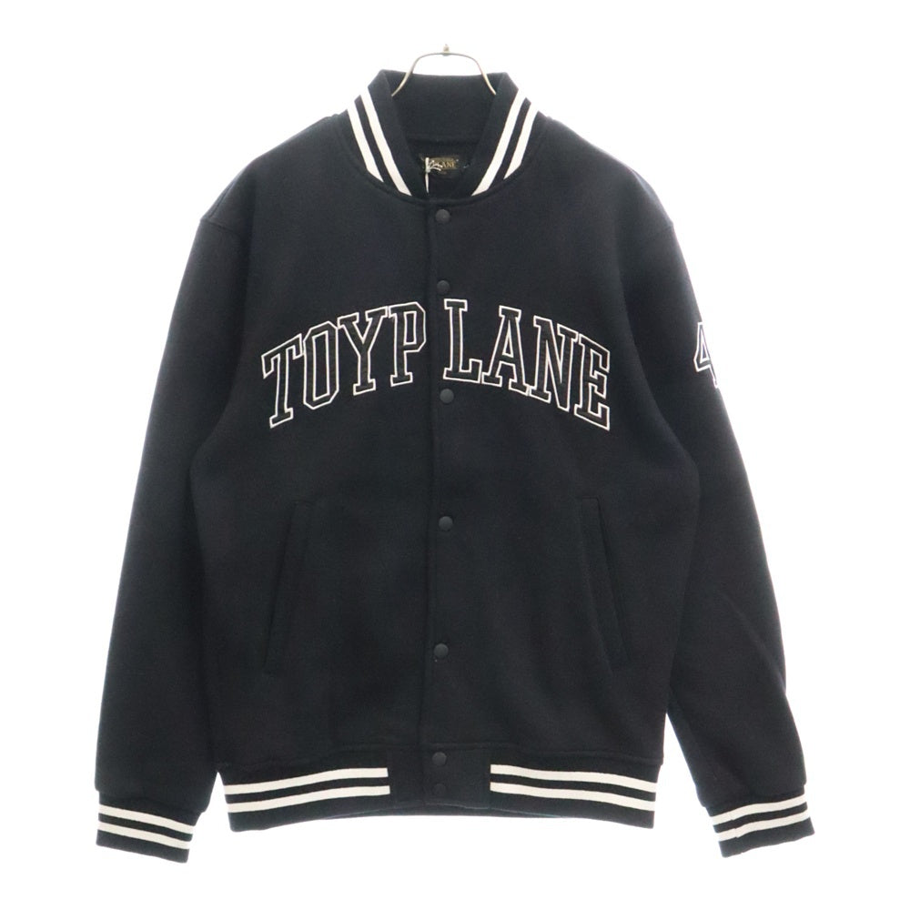 TOYPLANE(トイプレーン) FLEECE STADIUM JACKET フリース スタジアム ジャケット ブラック TP17-FJK06