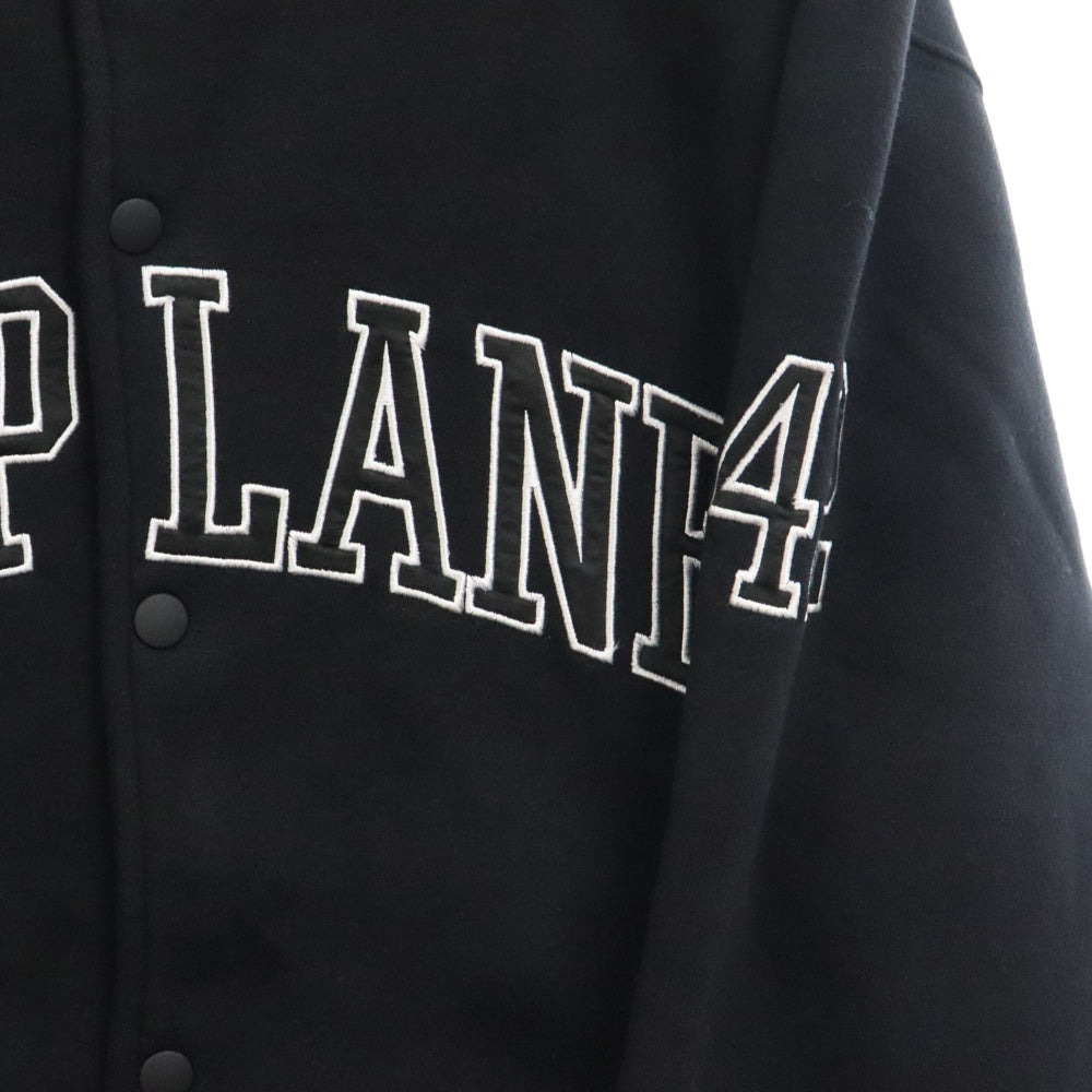 TOYPLANE(トイプレーン) FLEECE STADIUM JACKET フリース スタジアム ジャケット ブラック TP17-FJK06