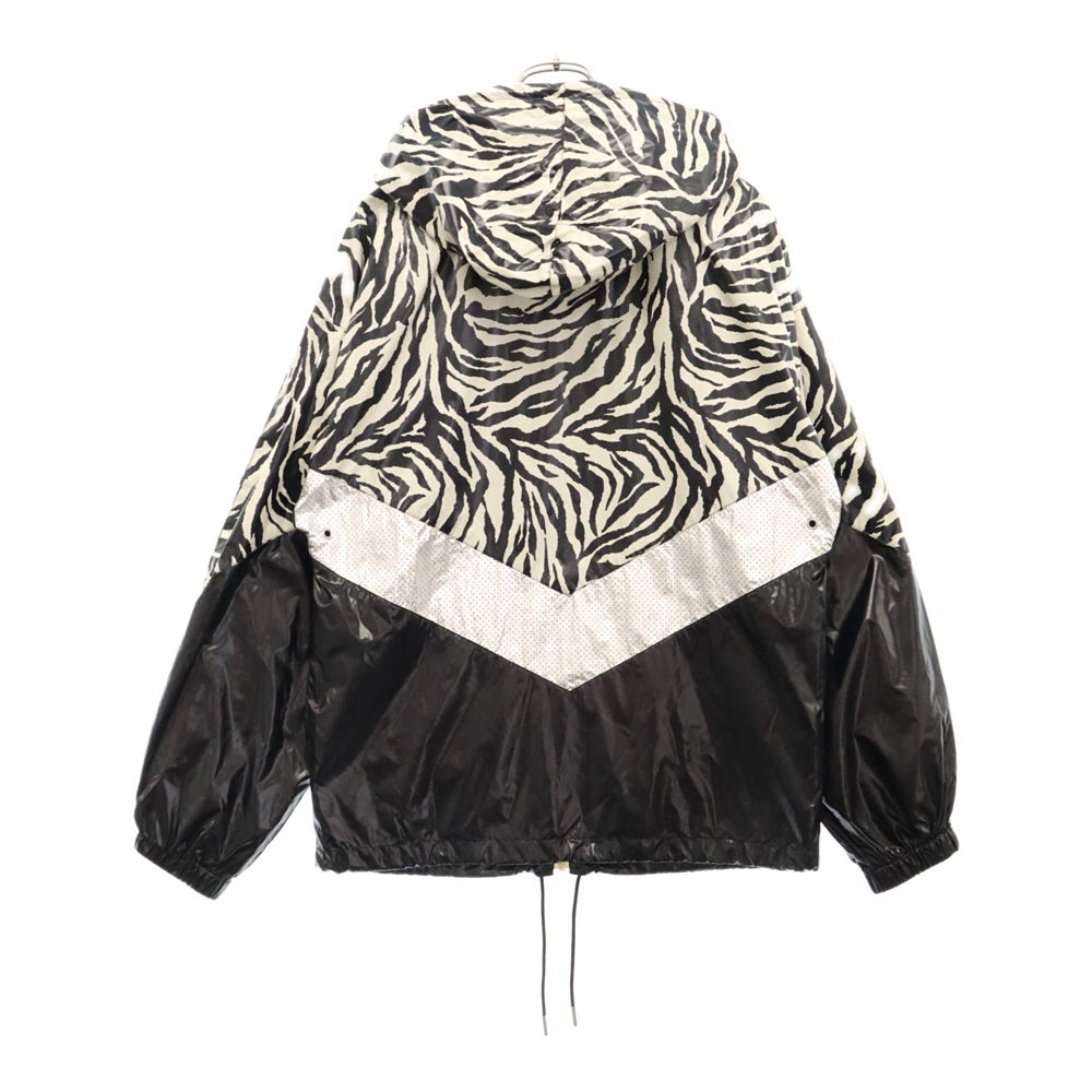 CELINE(セリーヌ) 22SS LOOSE CUT JACKET WITH ZEBRA LOOK AND NYLON COATING ゼブラルック コーティング ナイロン ルーズカット ジャケット ブラック/ホワイト 2W537260Q