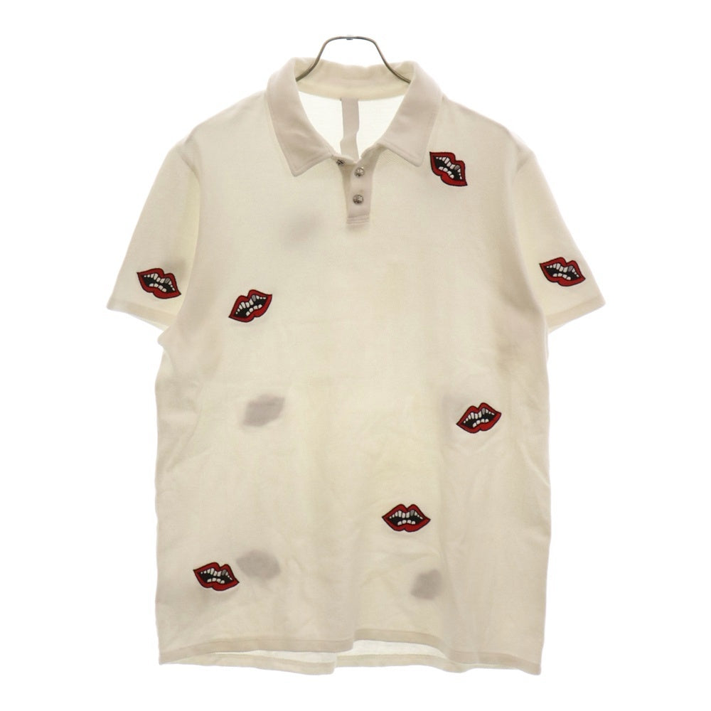 CHROME HEARTS(クロムハーツ) ×MATTY BOY Polo Shirt マッティボーイ 半袖ポロシャツ 総柄 CHOMPER チョンパー ホワイト