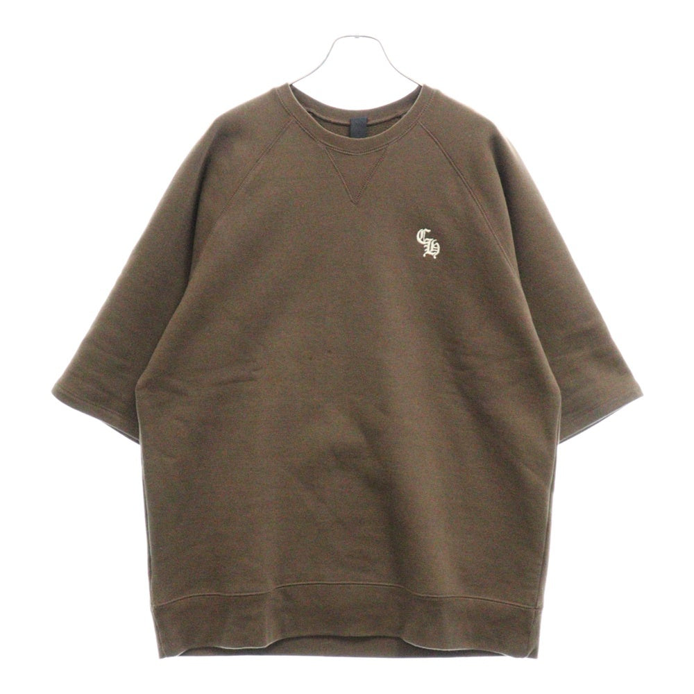 CHROME HEARTS(クロムハーツ) Y NOT SLO RIDE 胸CH刺繍 半袖スウェット 半袖Tシャツ カットソー ブラウン