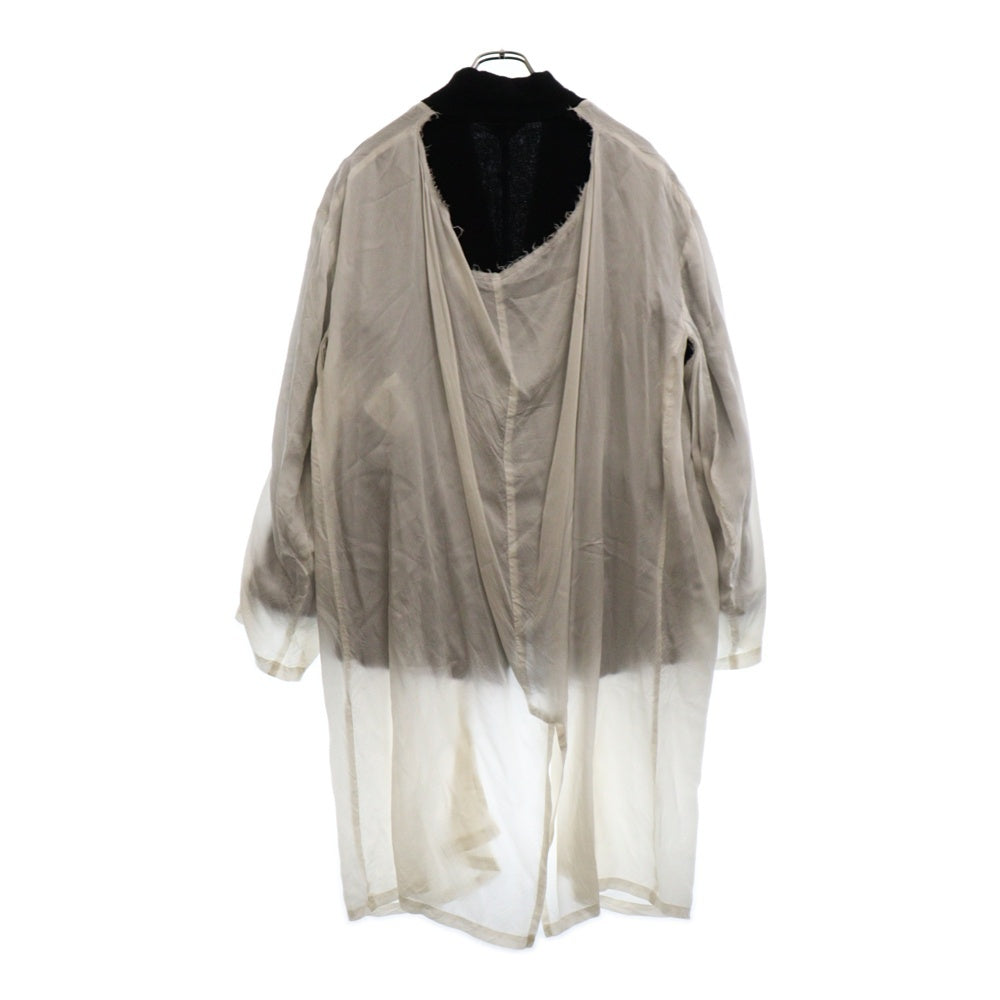 COMME des GARCONS(コムデギャルソン) 21AW 変形 ウール縮絨 カットオフ インサイドアウト レイヤード ショールカラー ロングジャケット ブラック/ホワイト GH-J023