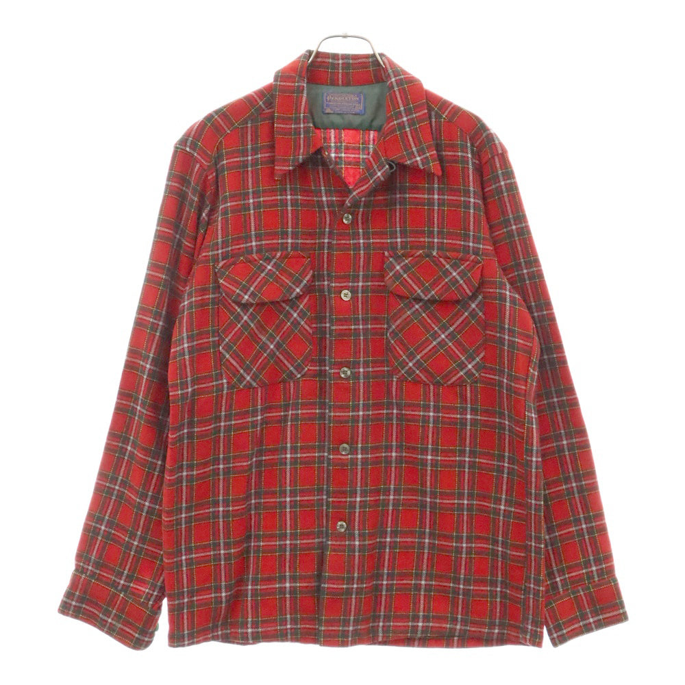 PENDLETON(ペンドルトン) 70S VINTAGE ヴィンテージ チェック 長袖 ネルシャツ レッド