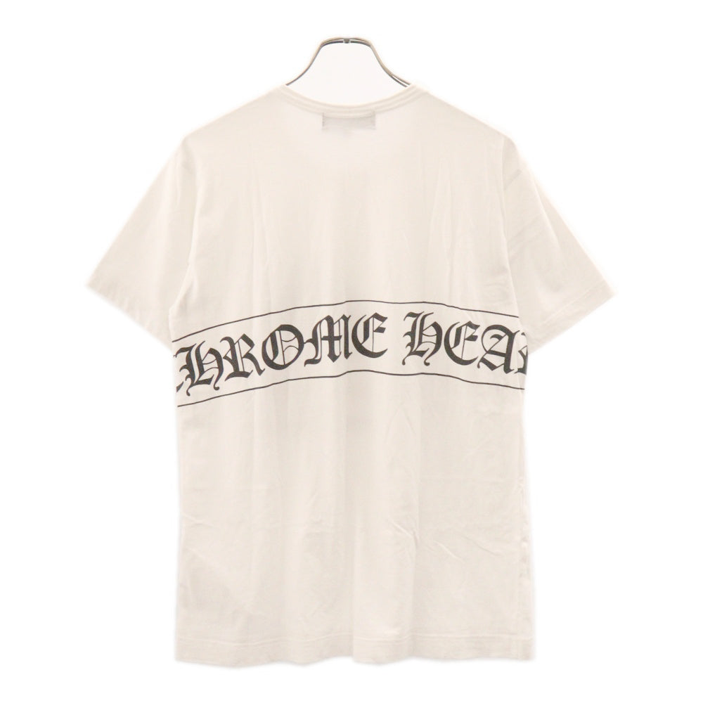 CHROME HEARTS(クロムハーツ) 12SS × COMME des GARCONS DSM別注 Scroll Label Logo Tee ZI-T001 ×コムデギャルソン コラボ スクロールロゴプリント 半袖Tシャツ ホワイト