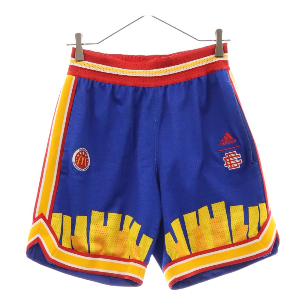 adidas(アディダス) エリック エマ ニュエル マクドナルド リバース バスケット レトロショーツ ハーフパンツ ブルー H16550