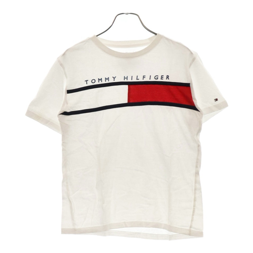 TOMMY HILFIGER(トミーヒルフィガー) 胸ロゴ Tシャツ 半袖カットソー ホワイト T887052-100