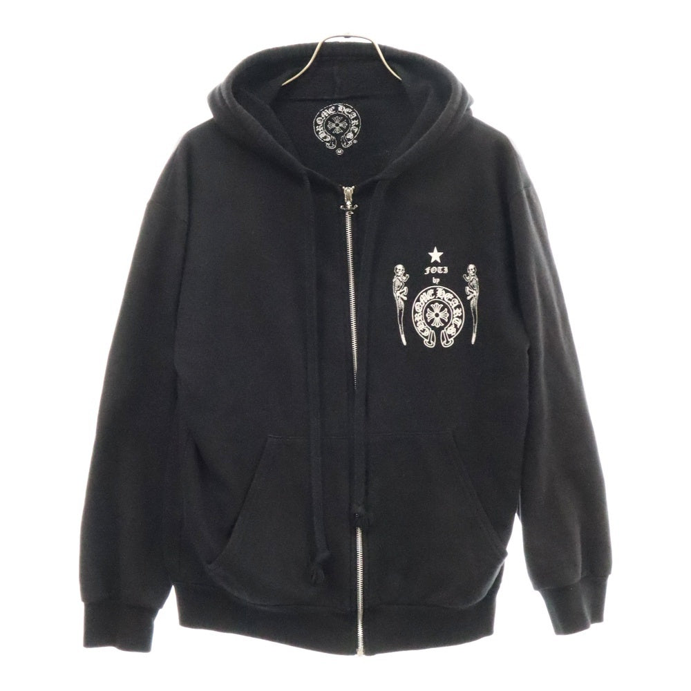 CHROME HEARTS(クロムハーツ) SWTSHRT HD ZIP フォティプリント ジップアップ スウェットパーカー ブラック