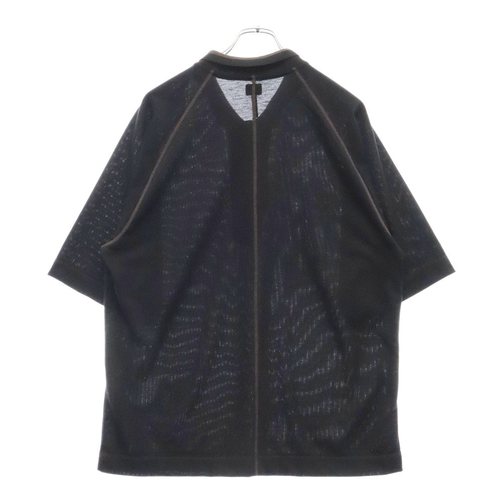 rajabrooke(ラジャブルック) SPORTY POLO SHIRT スポーティ 半袖 ポロシャツ ブラック/ブラウン RB-11-004