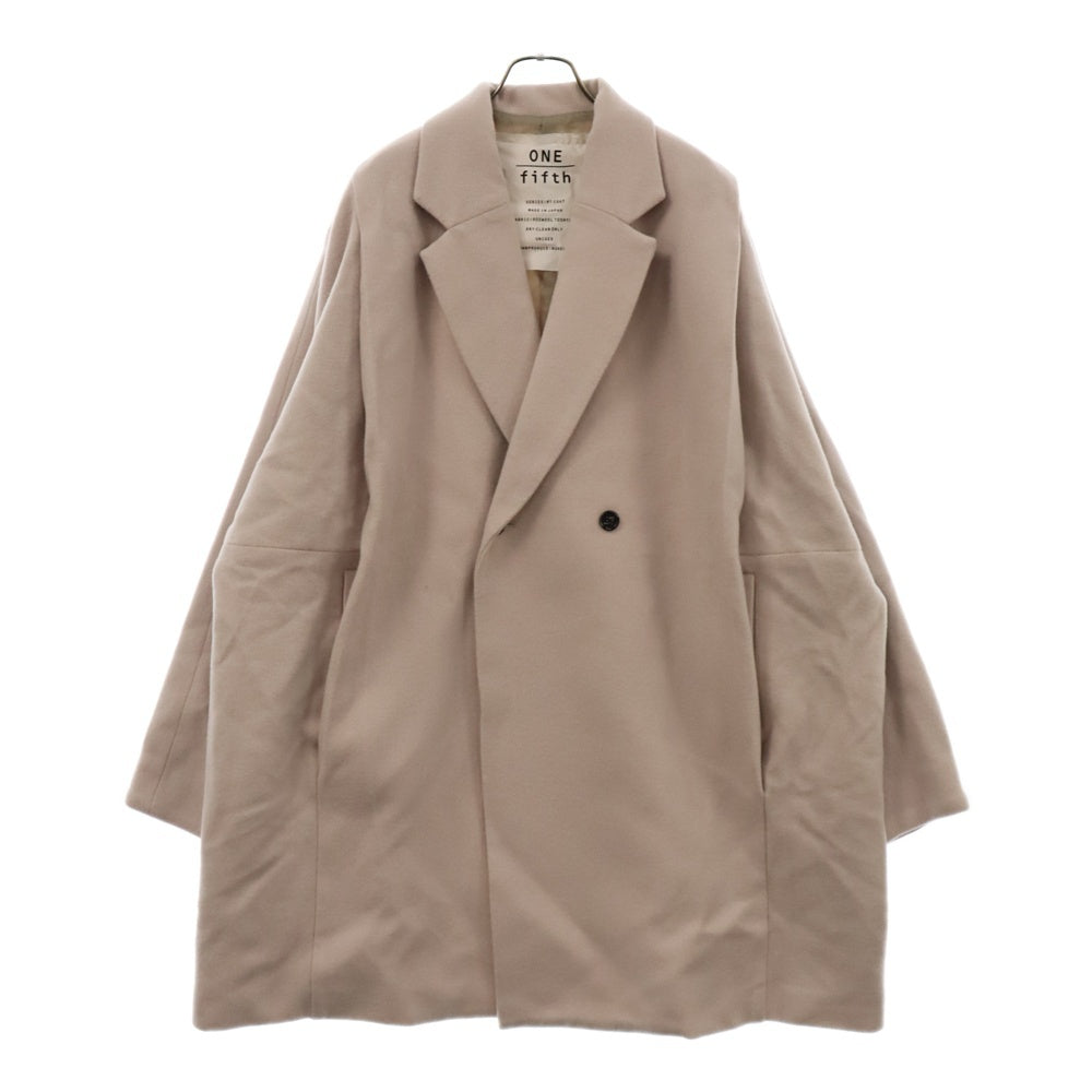 ONE fifth(ワンフィフス) 1 COAT チェスター ダブル ウールコート ピンク