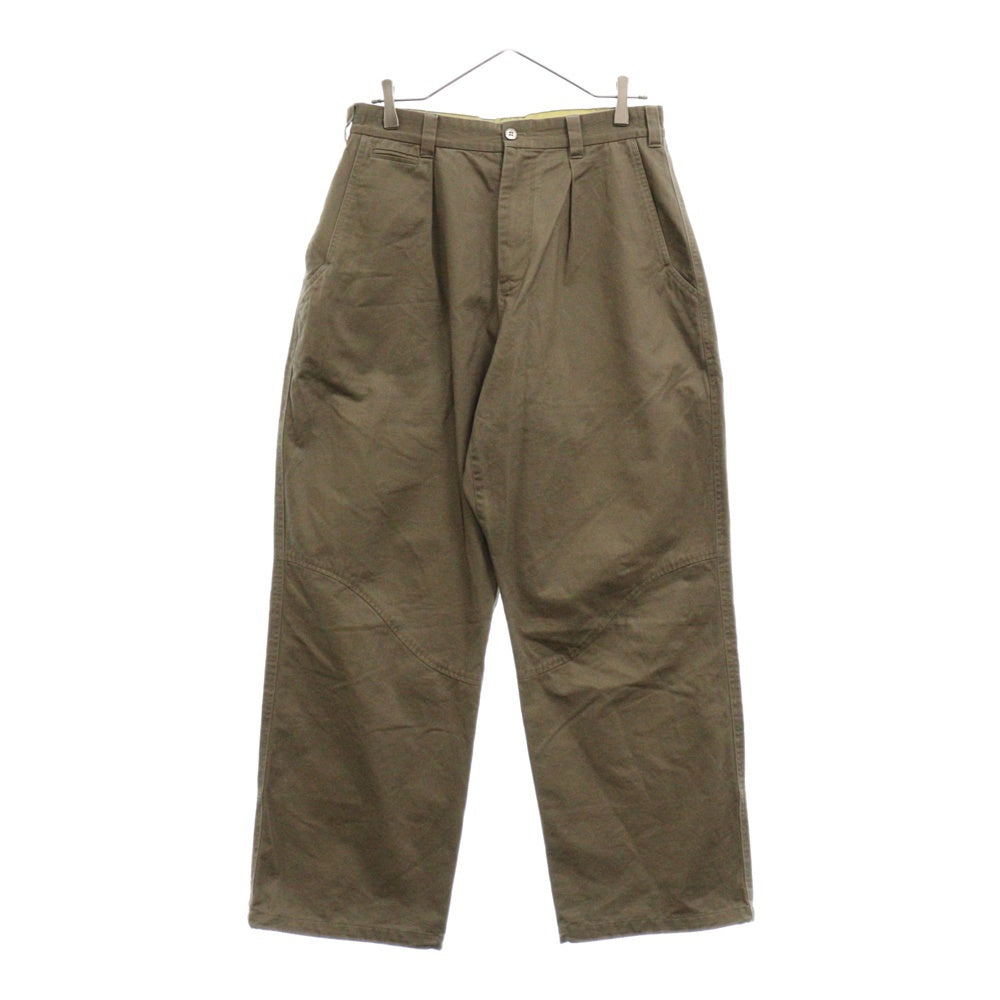 rajabrooke(ラジャブルック) BASIK CHINO PANTS 裾ドローコード ワーク チノパンツ ブラウン