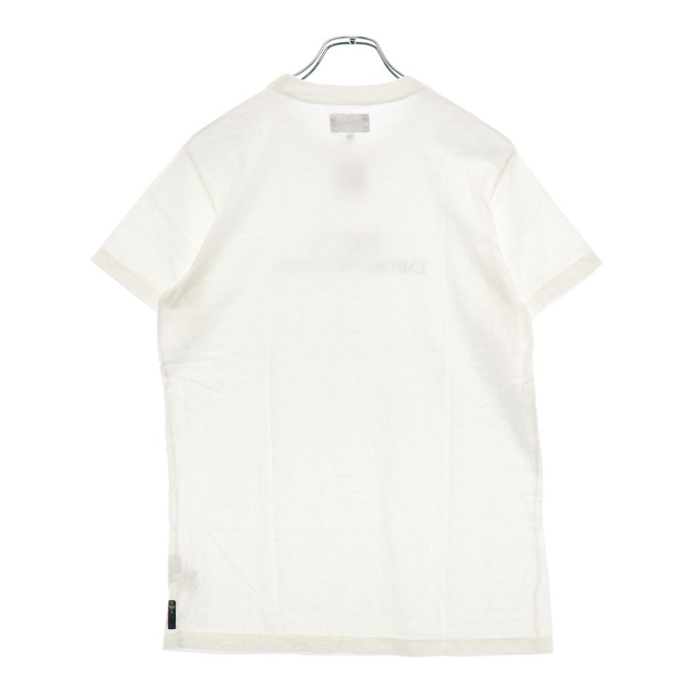 EMPORIO ARMANI(エンポリオアルマーニ) フロント 100%プリント クルーネック 半袖Tシャツ カットソー ホワイト 63435041