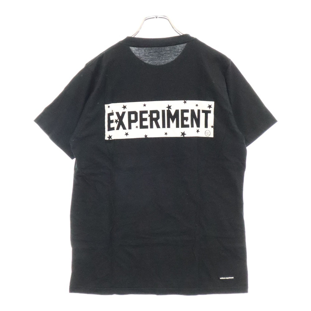 UNIFORM EXPERIMENT(ユニフォームエクスペリメント) クルーネック プリント 半袖カットソー Tシャツ ブラック