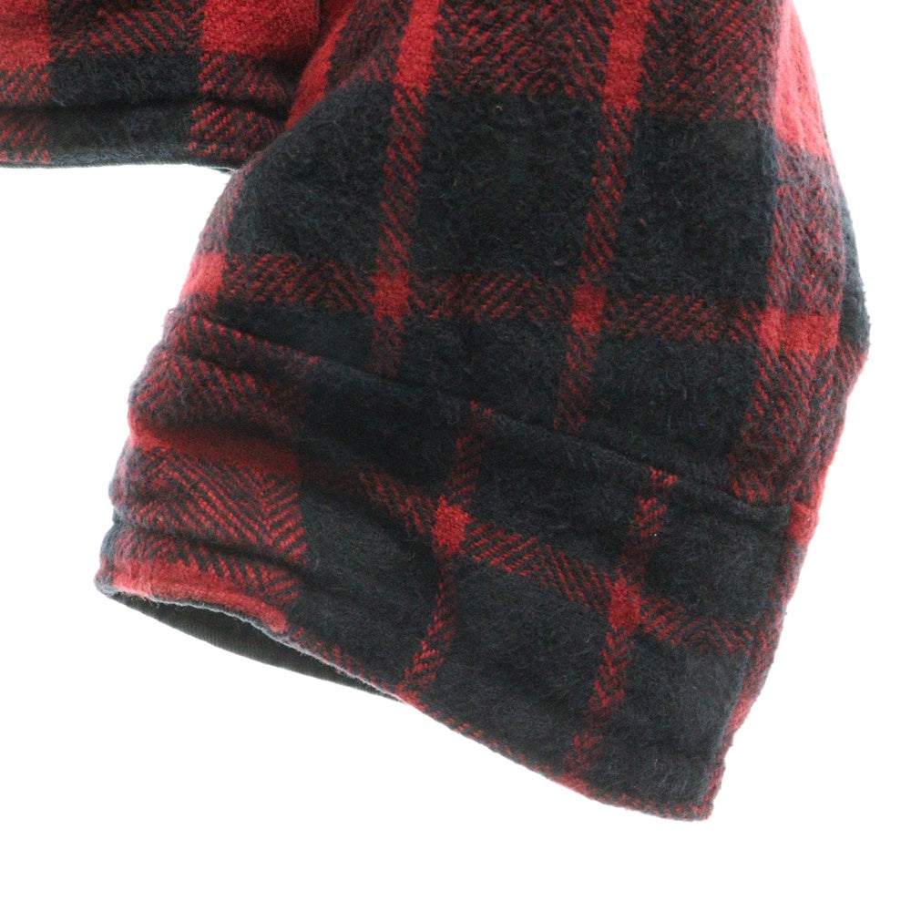 Abercrombie&Fitch(アバクロンビーアンドフィッチ) KIDS チェック柄 4ポケット スタンドカラー ジャケット ブルゾン レッド/ブラック キッズ