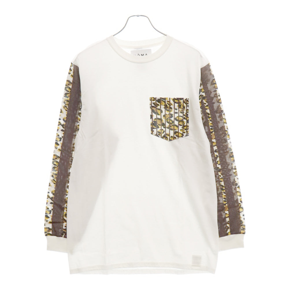 NOMA t.d.(ノーマティーディー) Leopard L/SL レオパード ロングスリーブTシャツ カットソー ホワイト