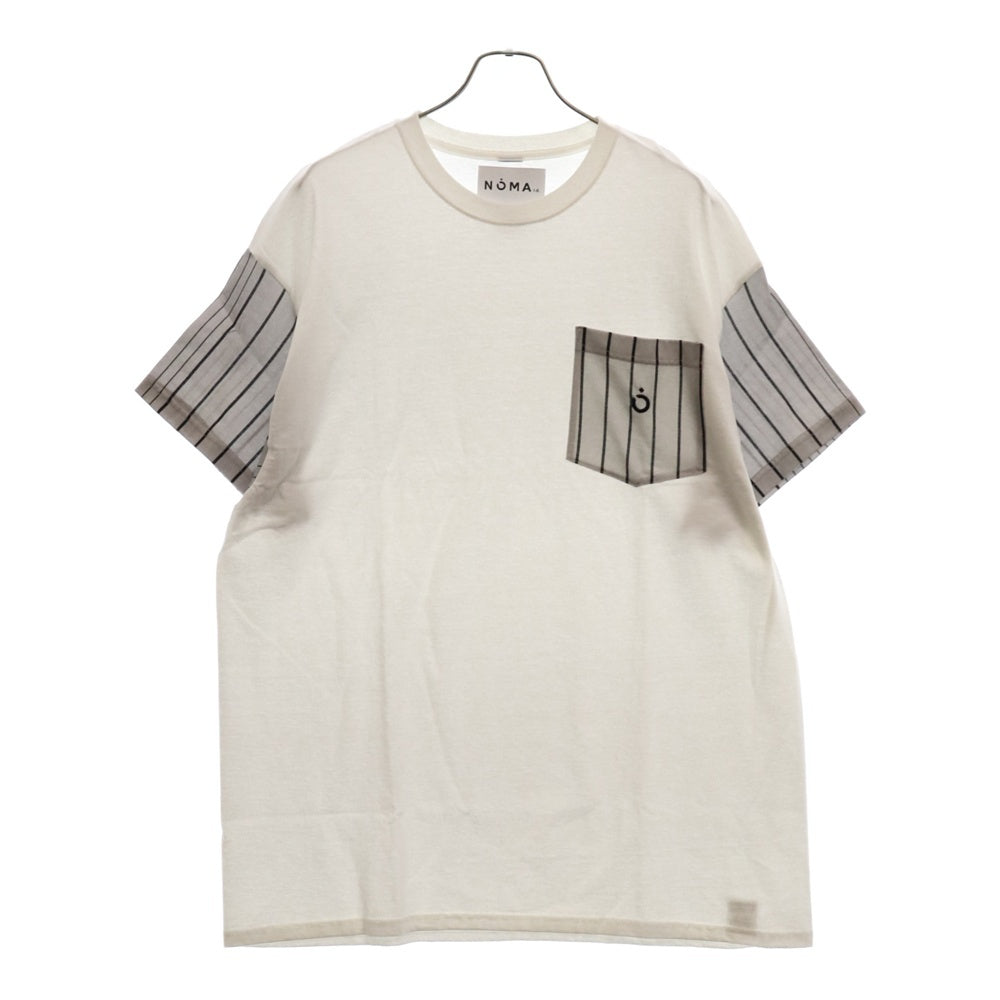 NOMA t.d.(ノーマティーディー) Stripe S/S ストライプ 半袖Tシャツ ホワイト/グレー