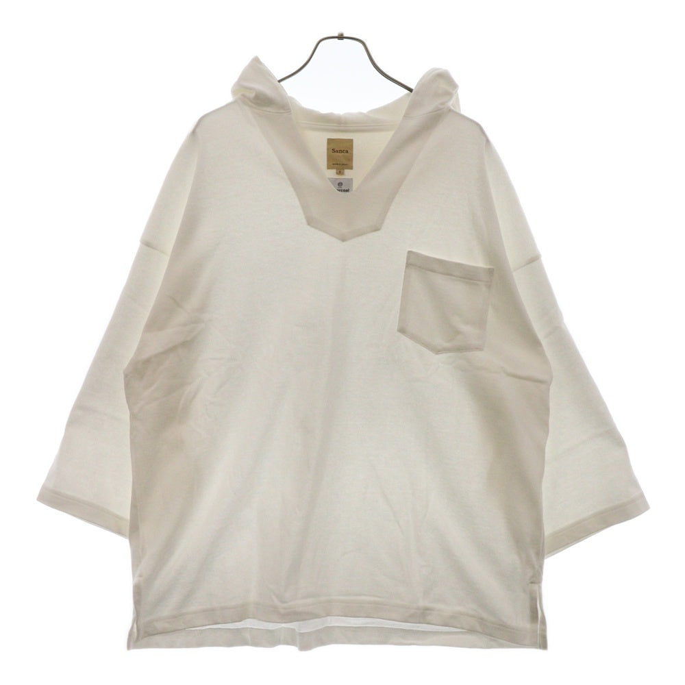sanca(サンカ) Mex Hoody 8SL メキシカンフーディ Tシャツ カットソー ホワイト