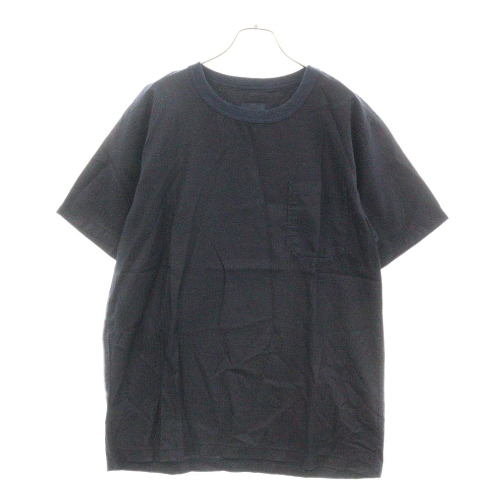 ts(s)(ティーエスエス) 120'S H/Bone S/S ヘリンボーン 胸ポケット半袖Tシャツ ネイビー