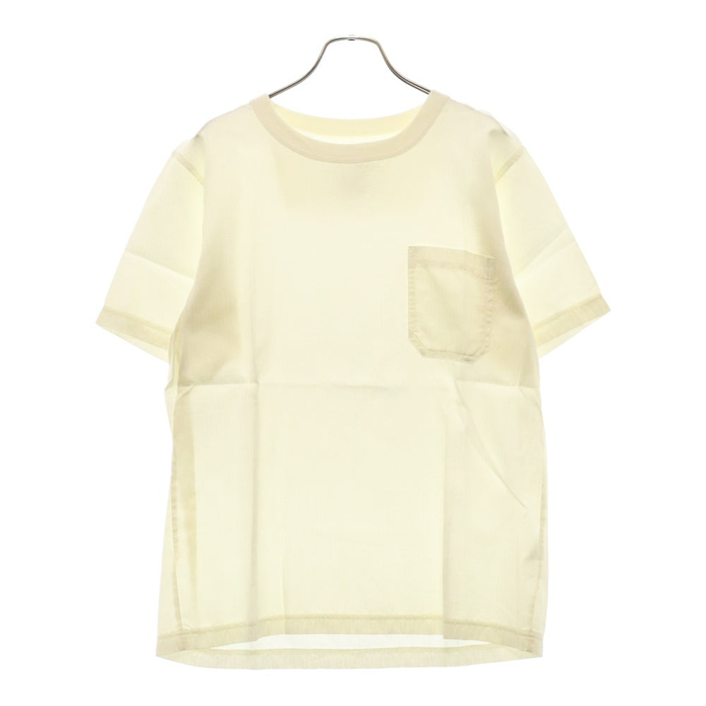 ts(s)(ティーエスエス) 120'S H/Bone S/S ヘリンボーン 胸ポケットTシャツ ホワイト