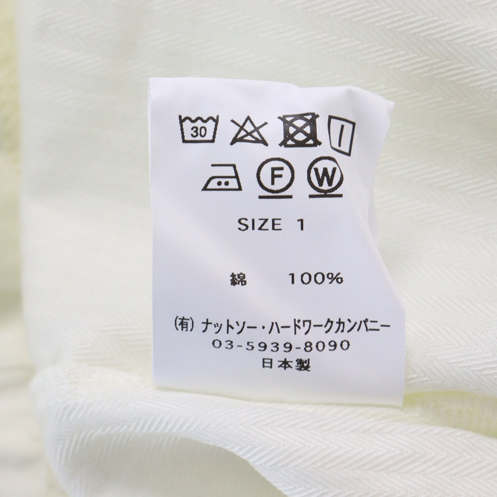 ts(s)(ティーエスエス) 120'S H/Bone S/S ヘリンボーン 胸ポケット半袖Tシャツ ホワイト