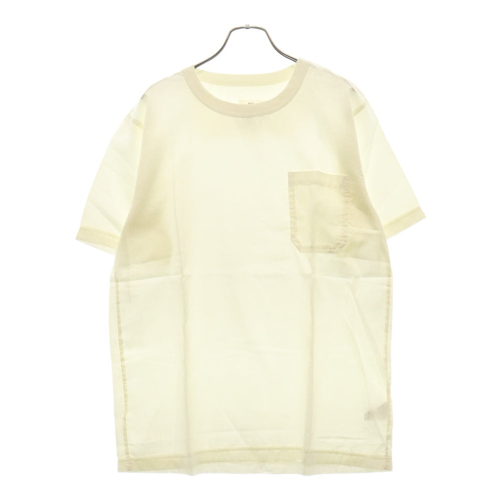 ts(s)(ティーエスエス) 120'S H/Bone S/S ヘリンボーン 胸ポケットTシャツ ホワイト