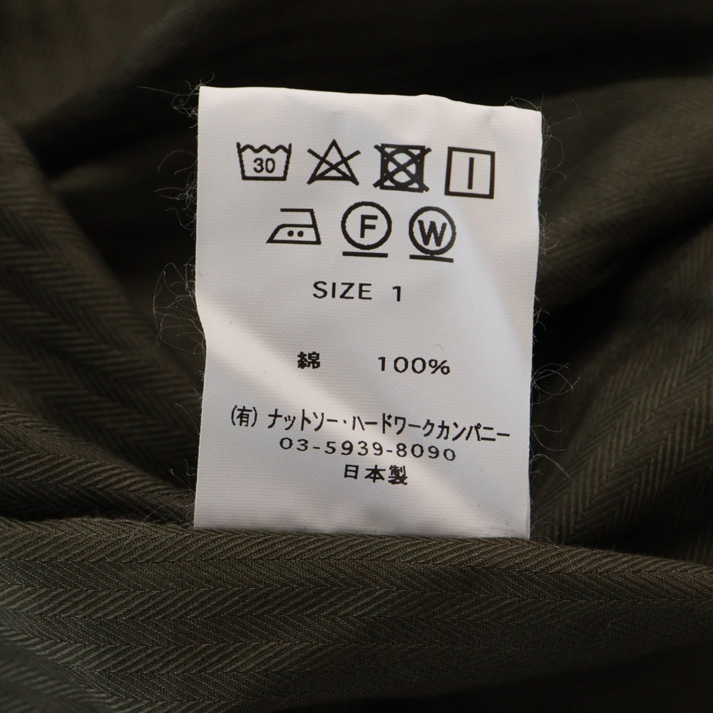ts(s)(ティーエスエス) 120'S H/Bone S/S ヘリンボーン 胸ポケット半袖Tシャツ オリーブ