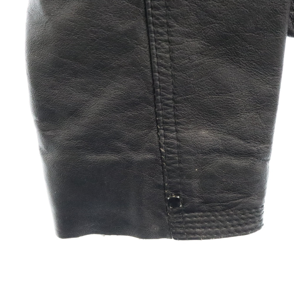 G-STAR RAW(ジースターロウ) ロゴ 2ポケット ジップアップシングル ライダースジャケット レディース ブラック 171110033