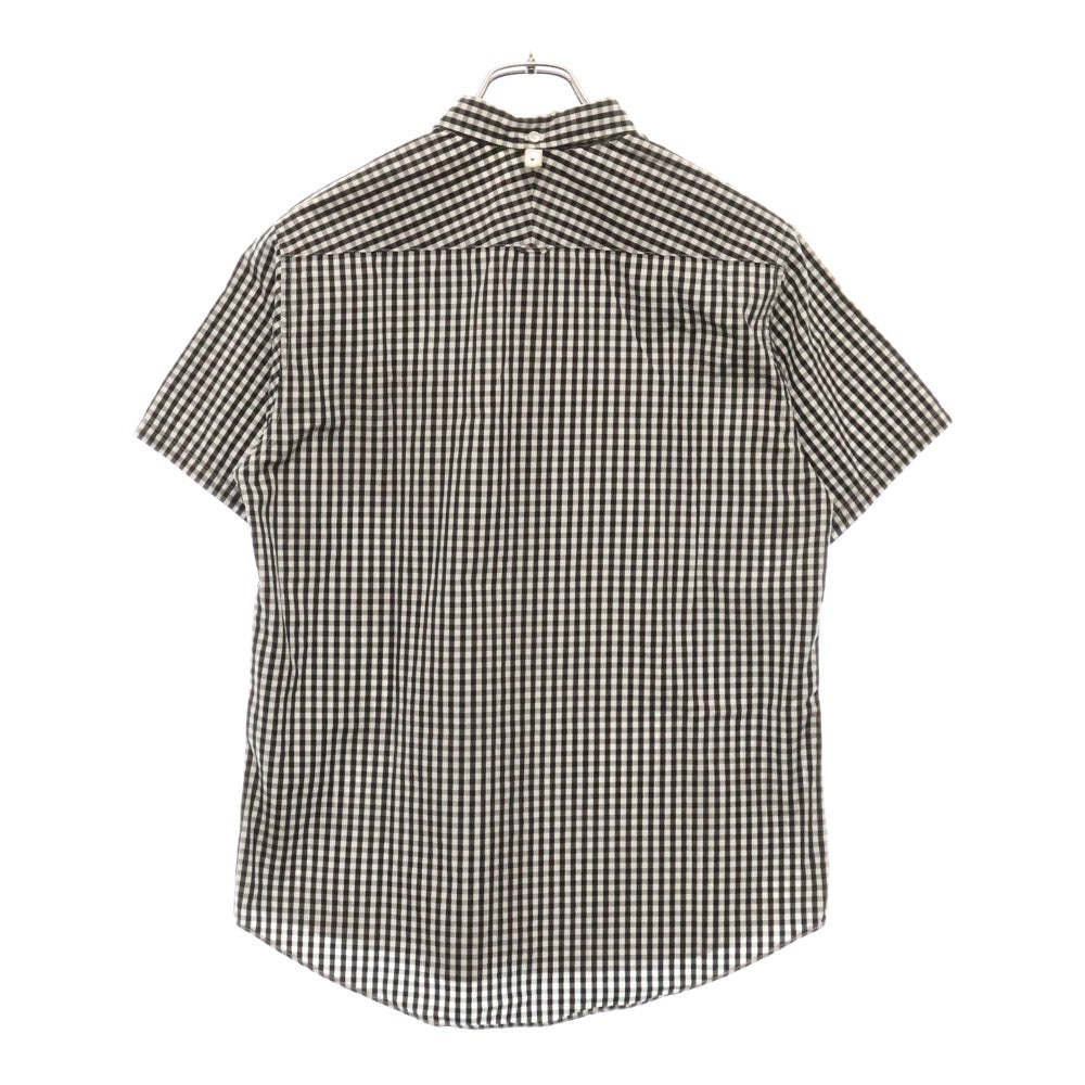 VISVIM(ヴィスヴィム) 10SS JUNEAU WELD SHIRT S/S 胸ジップデザイン ギンガムチェック総柄半袖シャツ ブラック VS0001332