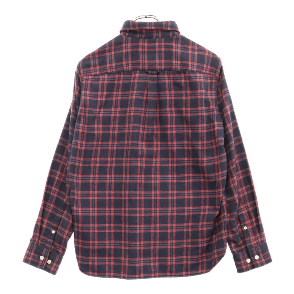 HELLY HANSEN(ヘリーハンセン) ダブルポケット レギュラーカラー 長袖シャツ レッド/ネイビー